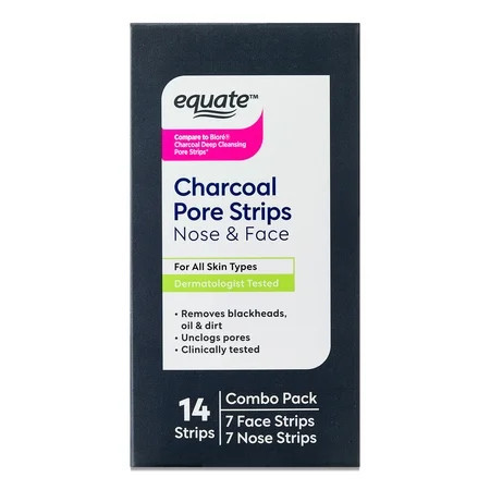 Equate Charcoal Pore Strips for Nose and Face, 14 Count | Walmart (US)