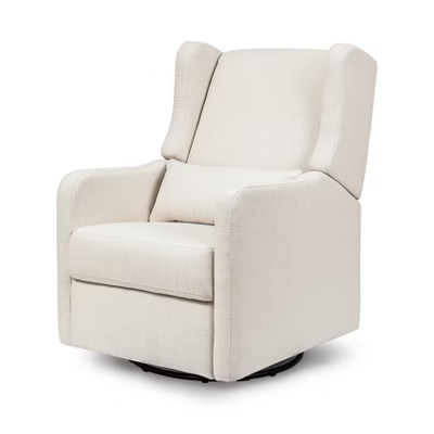 Carter's by daVinci Arlo Recliner and Swivel Glider - Performance Charcoal Double Stripe Linen | Target