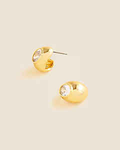 Crystal and enamel hoop earrings | J. Crew US