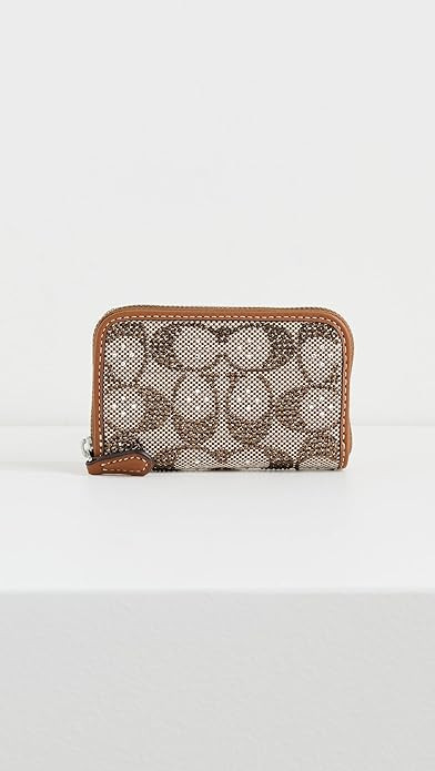 Coach Women's Crystal Signature Jacquard Small Zip Around Card Case | Amazon (US)
