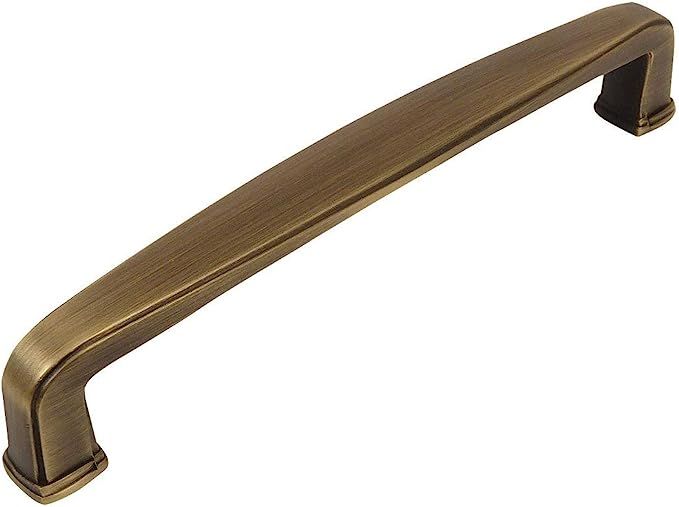 10 Pack - Cosmas 4392-128BAB Brushed Antique Brass Modern Cabinet Hardware Handle Pull - 5" Inch ... | Amazon (US)