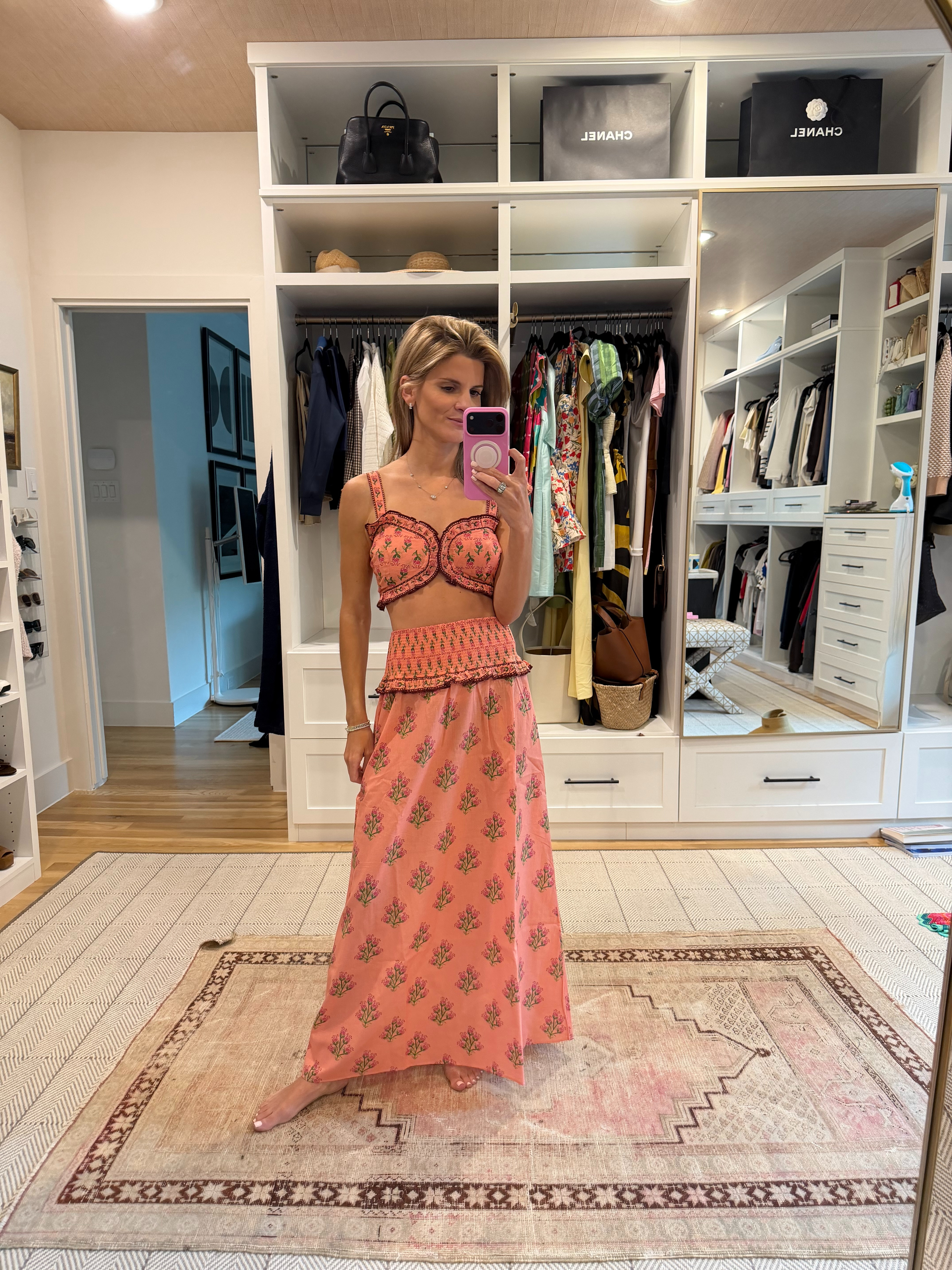 Saylor coral set (wearing XS)  

 