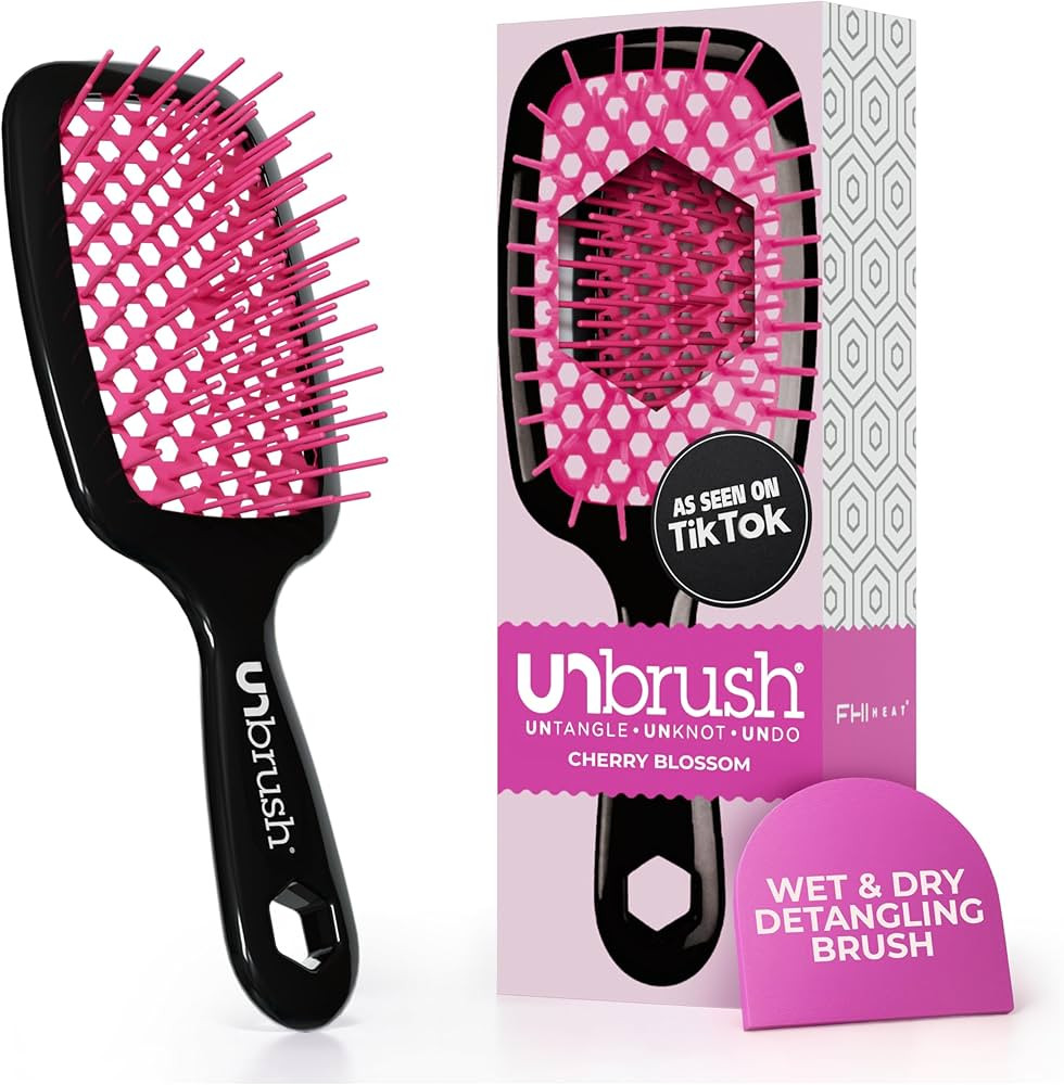 FHI Heat UNbrush Detangling Brush for Pain-Free Brushing on All Wet or Dry Hair Types — Durable... | Amazon (US)