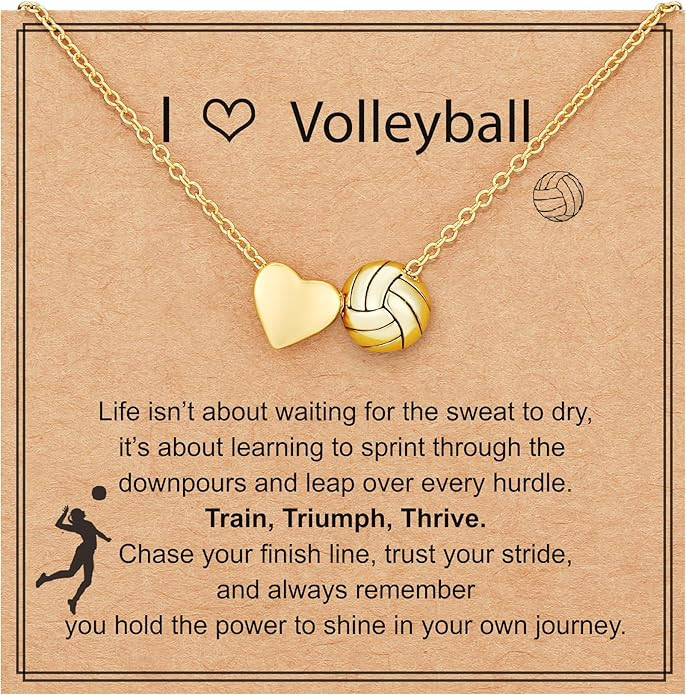 Softball/Soccer/Volleyball/Basketball Necklace for Girls Women, Sports Accessories Jewelry Gift f... | Amazon (US)