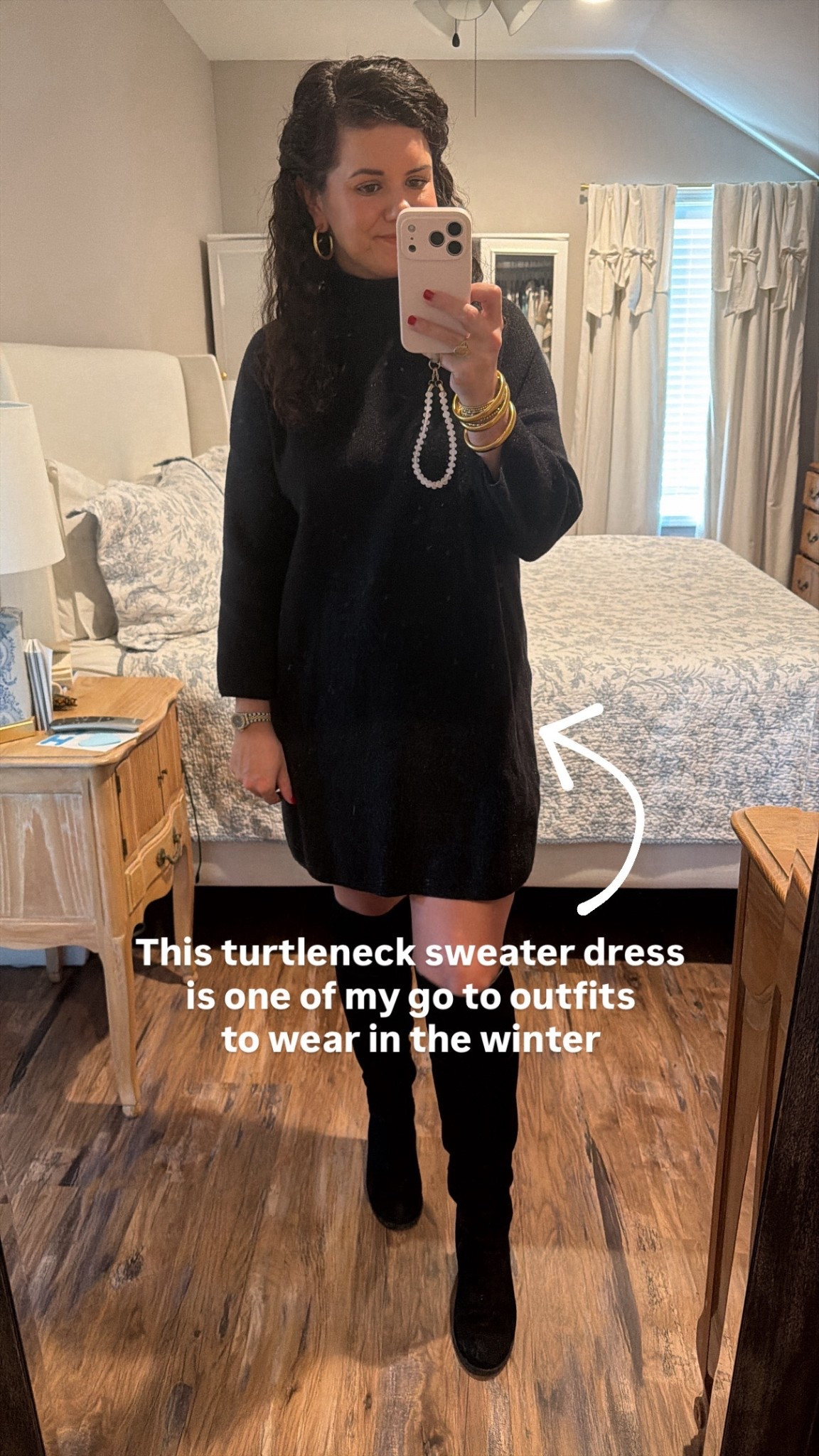This January had been so cold lately with so many chilly, snowy and icy days ❄️ I don’t know about y’all but sometimes I struggle with cute and warm outfits to wear when it’s so cold… so I thought I would share one of my absolute favorites!!! 

This sweater dress is my FAV and has been one of my go-to winter outfits for chilly days!!! I've had it for years and it's still one of my absolute favorites!!! I have it in black but I’m about to go grab another color because I’m just so obsessed with it🙌🏼

It's one of those pieces you can dress up or dress down so easily - sneakers and a casual coat, or knee-high boots, jewelry, and a nice jacket!! Simple, classic, and so good every time✨

Every time I wear it, someone asks about it — so I figured it was time to finally share🫶🏼 A true closet staple I'll never stop reaching for🤍

#outfit #style #fashion #winter #winterstyle #winterfashion #winterwardrobe #wardrobestaple #winteroutfit #ootd #mom #momfit #classic #classicstyle #sweater #sweaterdress #boots #dress #dresses #tnuck #tuckernuck #tuckernucking #classicoutfit #ladies #ladieswear #ladiesstyle #ladiesfashion #ladiesoutfit #fashion #style #outfit 

#LTKSeasonal #LTKootd #LTKmomlife