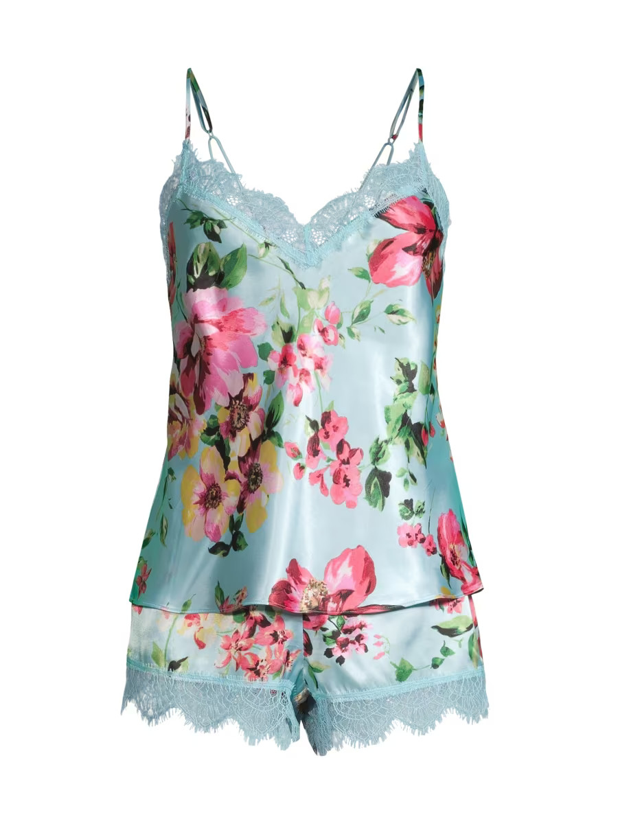 In Bloom Larissa 2-Piece Lace-Trimmed Satin Cami Short Set | Saks Fifth Avenue