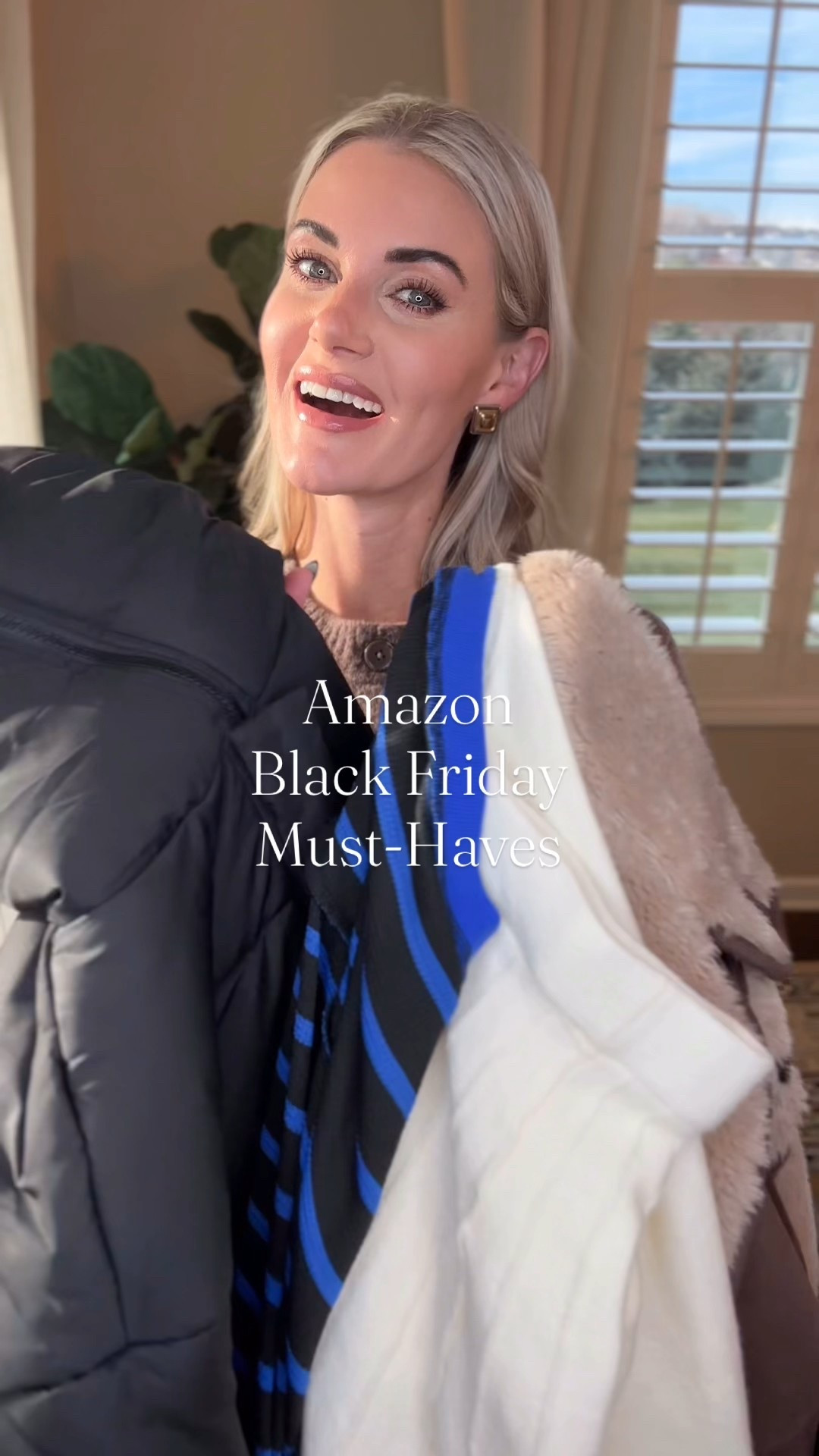 Amazon Black Friday Must-Haves 🤍 // Take up to 50% off all @tankaneo.us now until Dec. 1st! Wearing a small in the cropped puffer jacket with bow detail, striped long sleeve tunic, full leather leggings, sweater skirt set, and Sherpa jacket. #AmazonFashion 

#LTKHoliday #LTKCyberWeek #LTKFindsUnder50