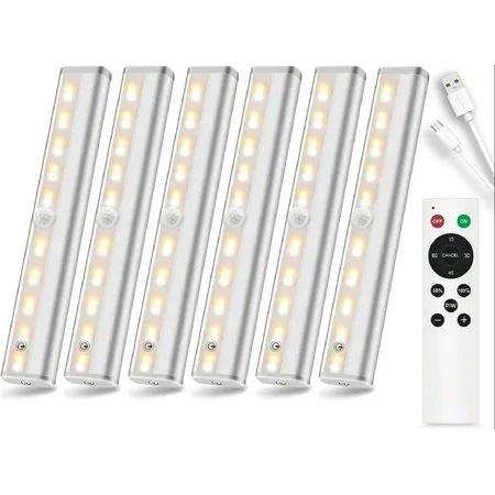 Under Cabinet Lighting Remote Control 20LED Counter Lights Wireless Rechargeable LED Closet Light Ba | Walmart (US)