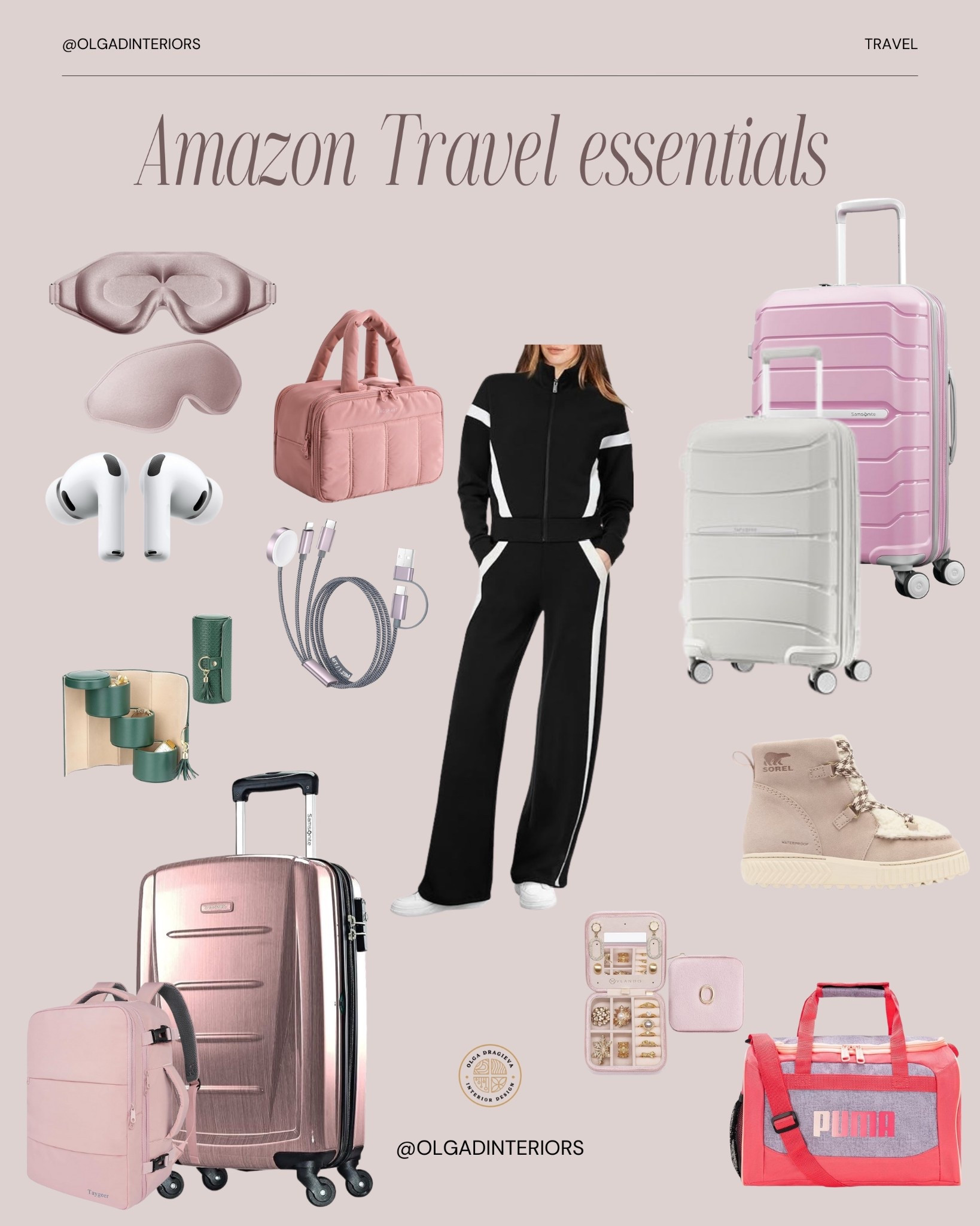 Christmas is time to travel, are you flying somewhere this year?
Here are my travel picks which should help you feel more comfortable on the plane! Samsonite suitcase, duffel bag, toiletry bag, jewelry bag. #christmas #travelguide #travelessentials

#LTKGiftGuide #LTKCyberWeek #LTKTravel