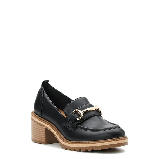 Time and Tru Women's Block Heel Loafers | Walmart (US)