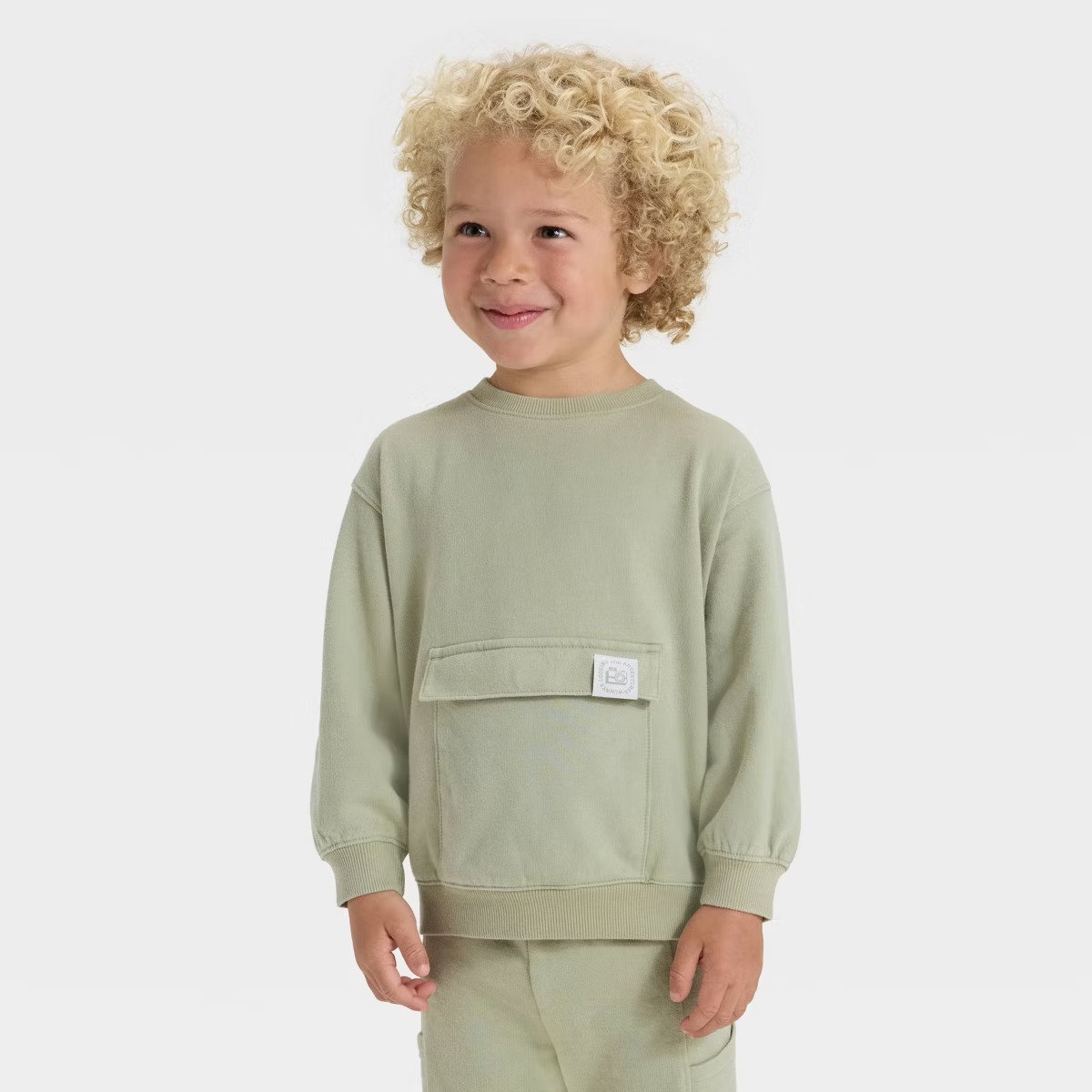 Toddler Boys' Washed French Terry Sweatshirt - Cat & Jack™ | Target