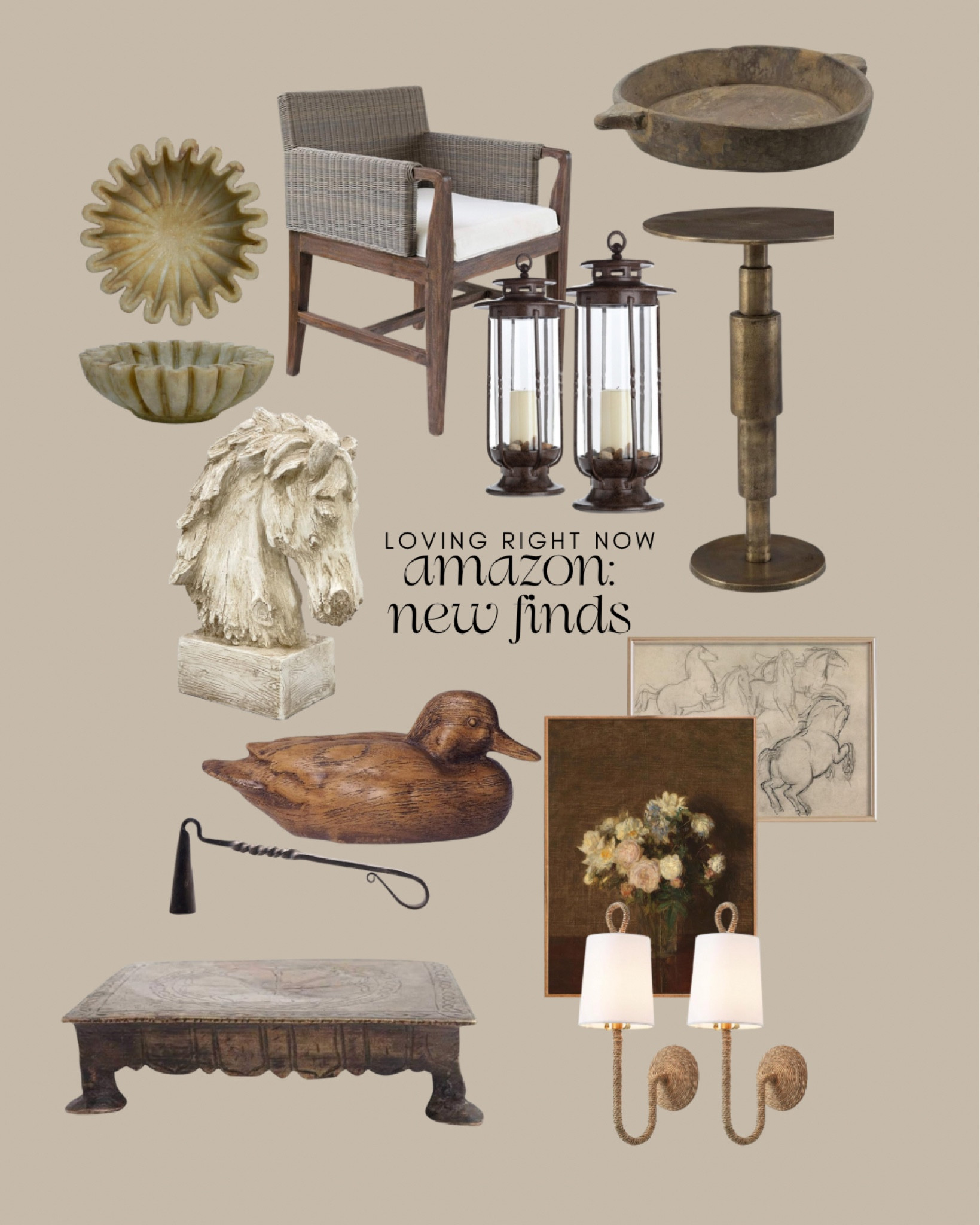 New ariivals from Amazon, Amazon, home decor, vintage style, coffee, table, vintage style side table, set of lanterns, scallop, marble tray, vintage, looking decor, framed, ready, art, accent chair, barstool, counter stool

#LTKSaleAlert #LTKStyleTip #LTKHome