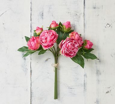 Faux Peony Bundle - Raspberry | Pottery Barn (US)