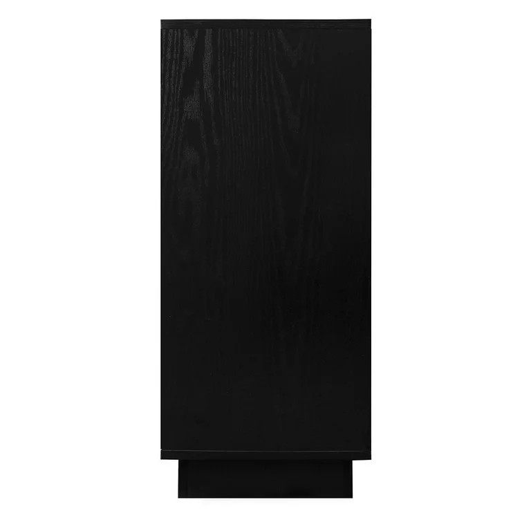 Historyli Go5H Glass Display Cabinet, Black Floor Cabinet With Glass Door, Kitchen Storage Cabine... | Walmart (US)