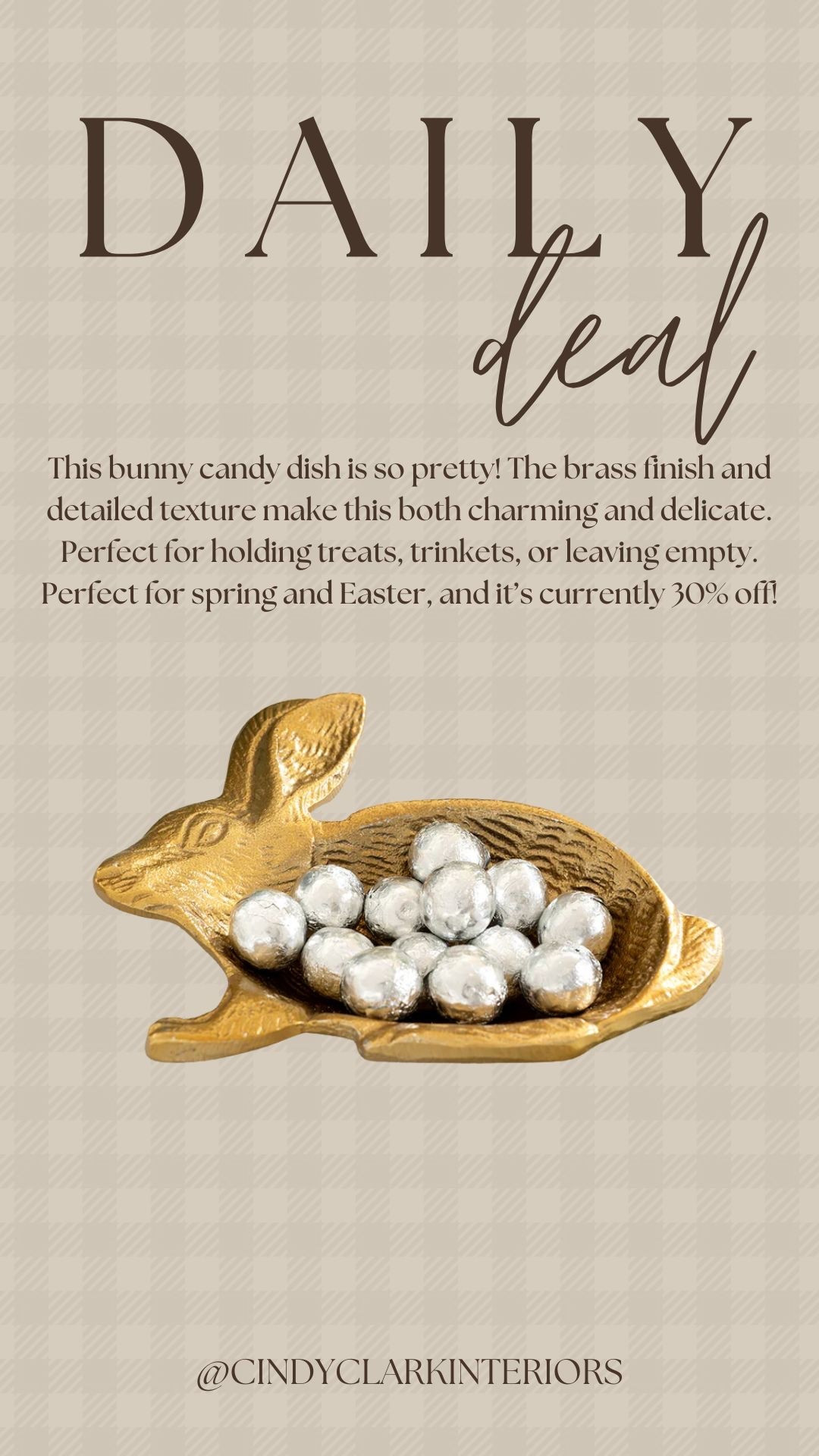 This bunny candy dish is so pretty! The brass finish and detailed texture make this both charming and delicate. Perfect for holding treats, trinkets, or leaving empty. Perfect for spring and Easter, and it’s currently 30% off!

#LTKSaleAlert #LTKHome
