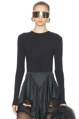 Entire Studios Long Sleeve Bodysuit in Black | FWRD 