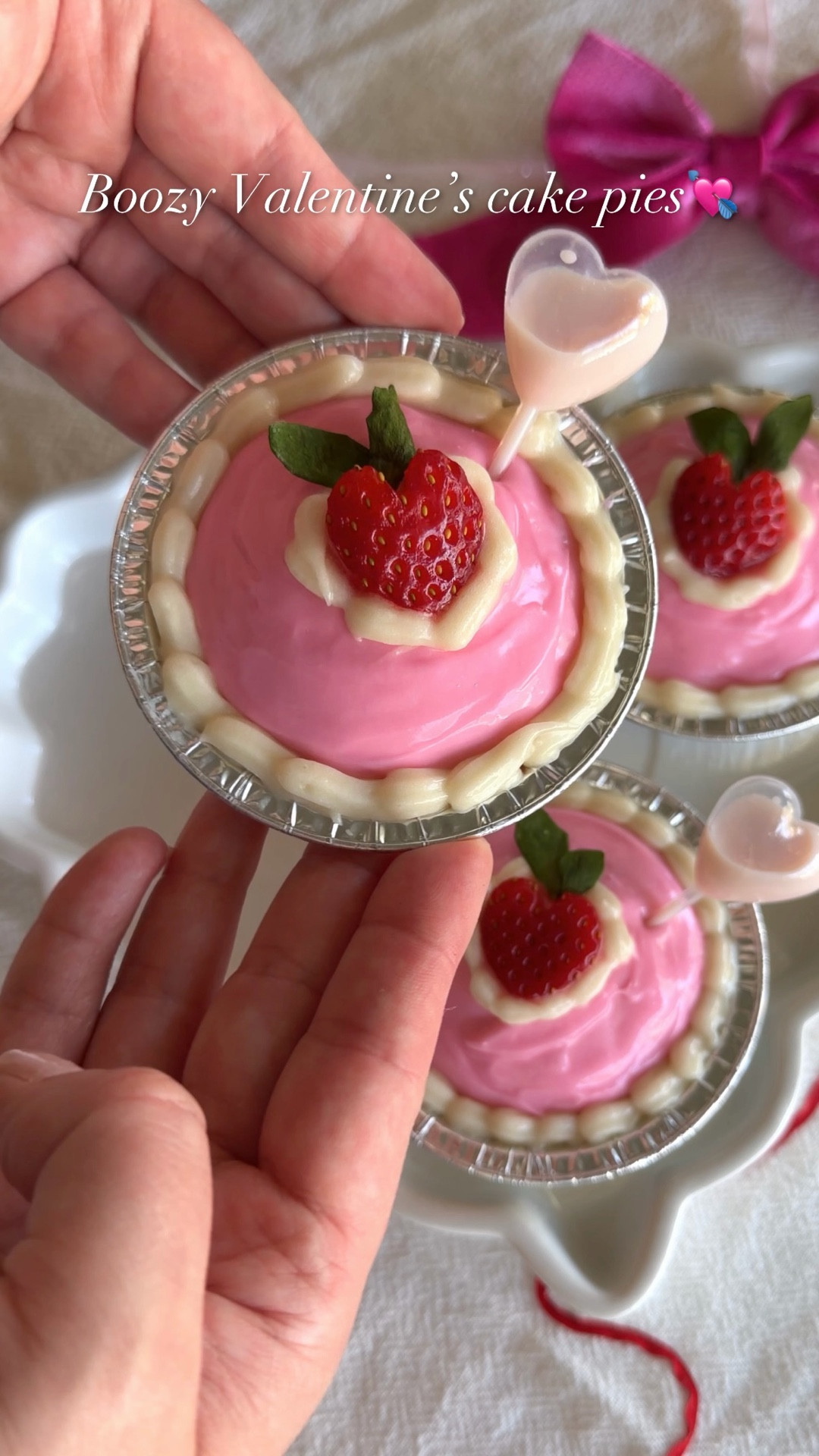 Boozy Valentine’s cake pies with Baileys strawberries & cream pipettes💘

#LTKfoodie #LTKValentine #LTKSeasonal