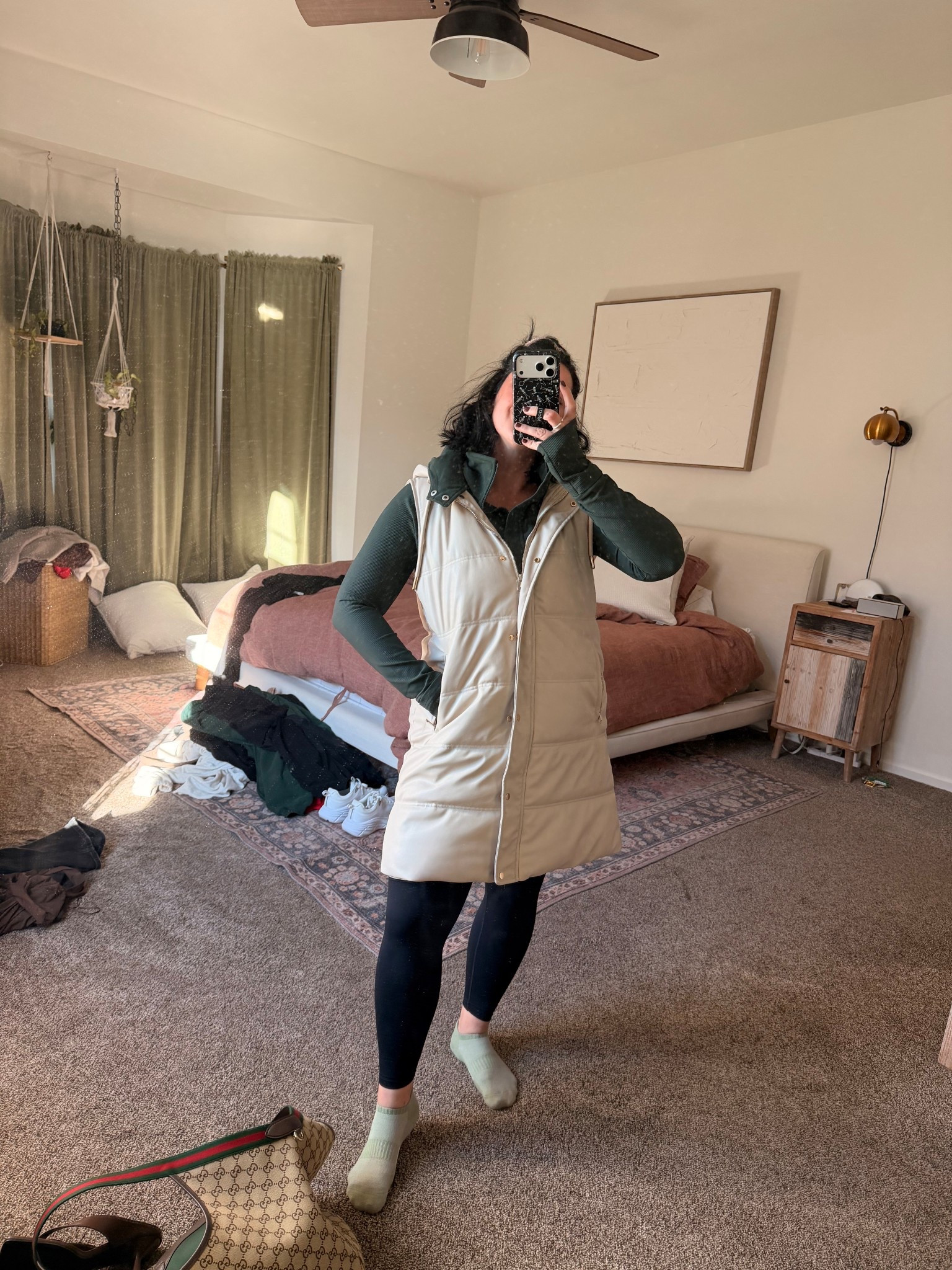 My outfit for today! It's finally fall weather  and I'm obsessed. Perfect for a chilly sunny day here, I've had this vest forever and love it. 

Jacket & vest size L! 

#LTKMidsize #LTKStyleTip #LTKFindsUnder100