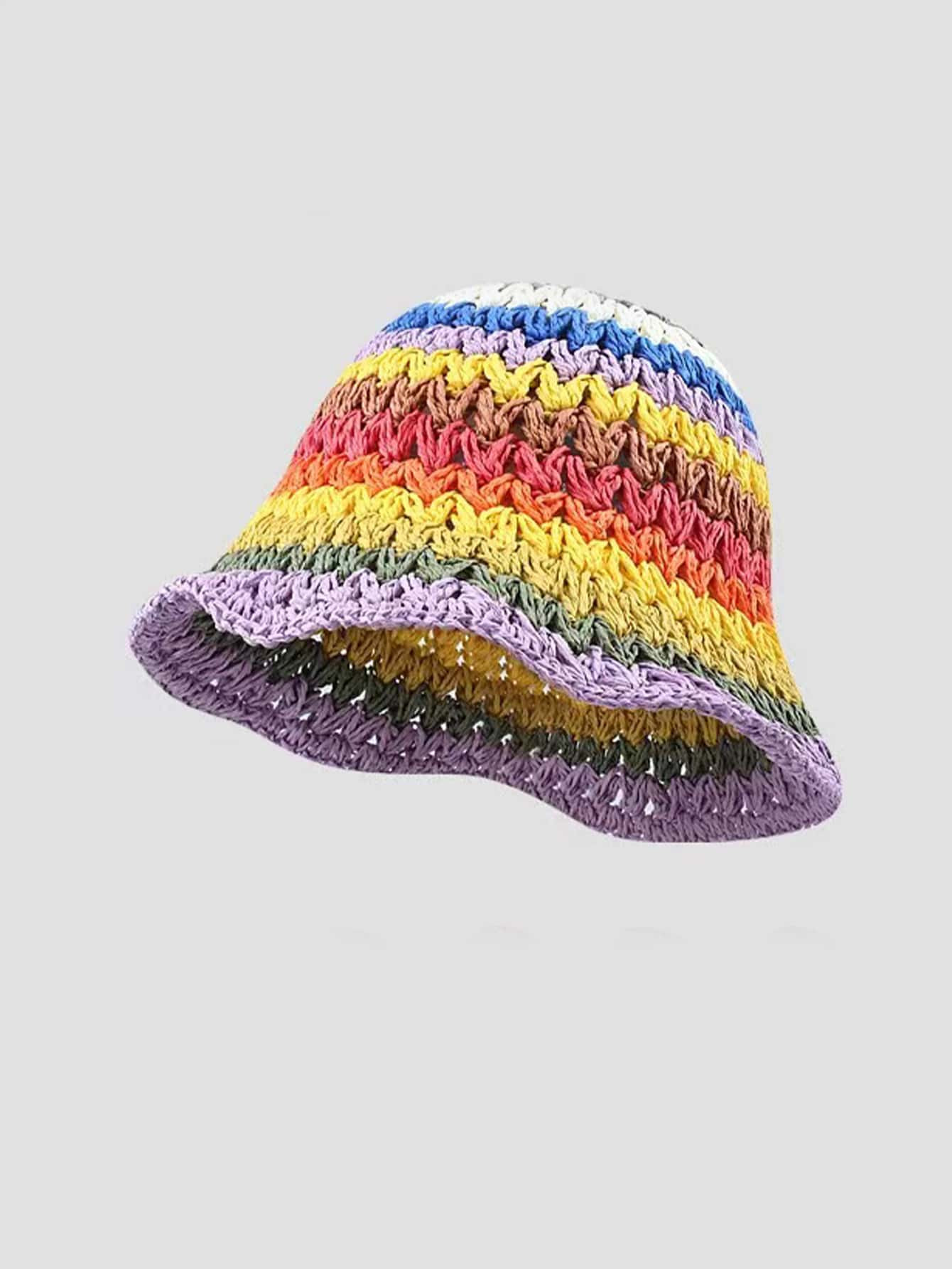 1pc Women Color Block Boho Style Straw Hat, For Travel
       
              
              $9.60... | SHEIN