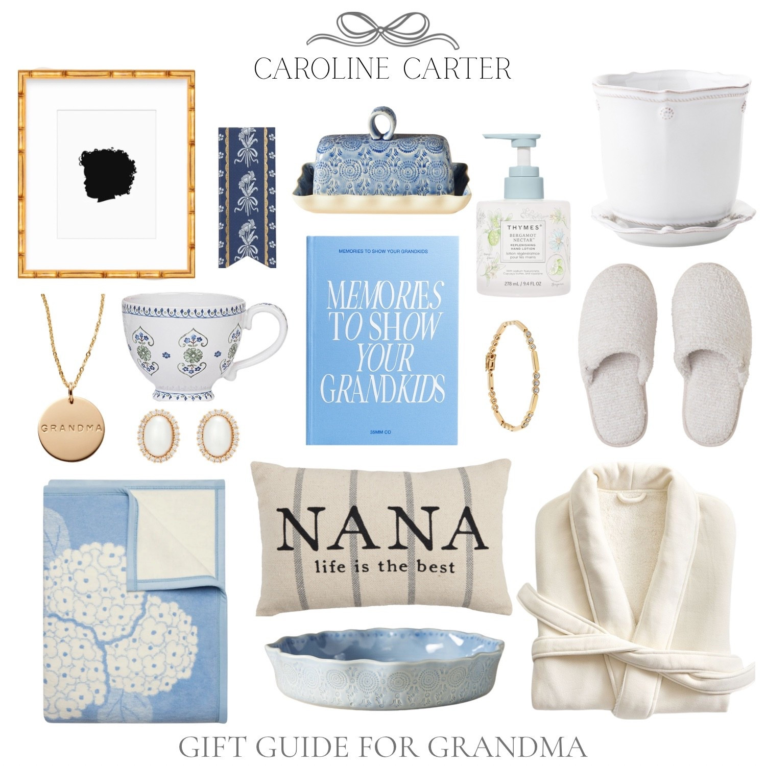 Timeless, cozy, and made with love 🤍 the sweetest gift ideas for grandma—classic finds she’ll treasure forever.

grandma gift guide, gifts for grandma, nana gifts, classic home decor, grandmillennial style, cozy gifts, sentimental gifts, grandmother gifts, neutral home, blue and white decor, thoughtful gifts, LTK gift guide, gifts for grandma

#LTKHome #LTKHoliday #LTKGiftGuide