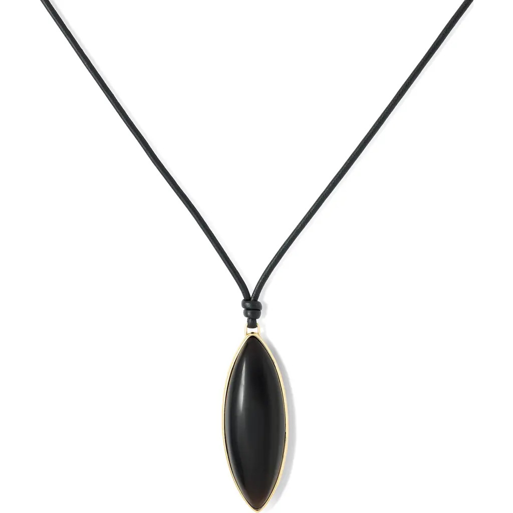 Jennifer Fisher Dagger Pendant Cord Necklace in Smokey Quartz at Nordstrom | Nordstrom