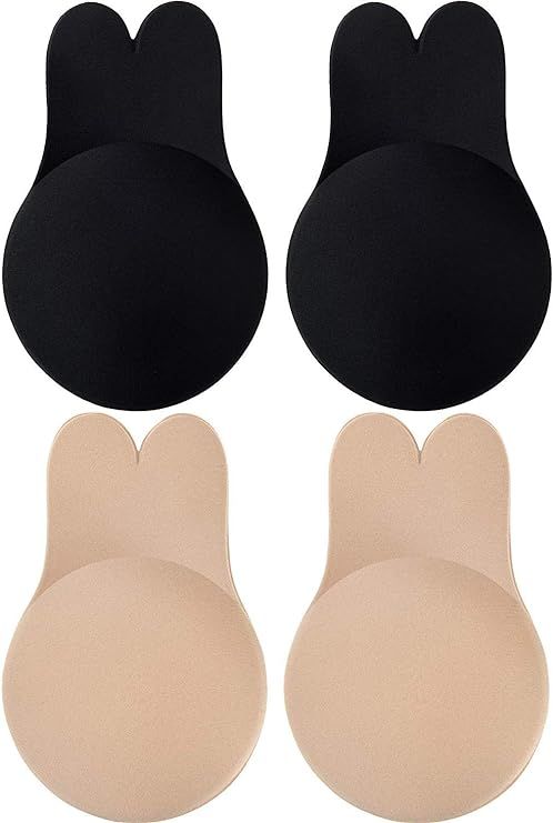 Adhesive Bra, Breast Lift Strapless Backless Bra Nippless Covers Push Up Self Invisible Sticky Br... | Amazon (US)