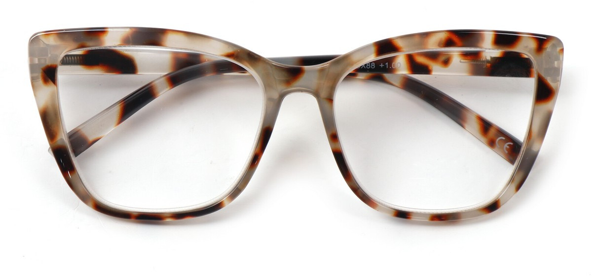 Cat Eye Large Framed Retro Reading Glasses Womans Spring Hinges 8 Colours DX88  | eBay | eBay UK
