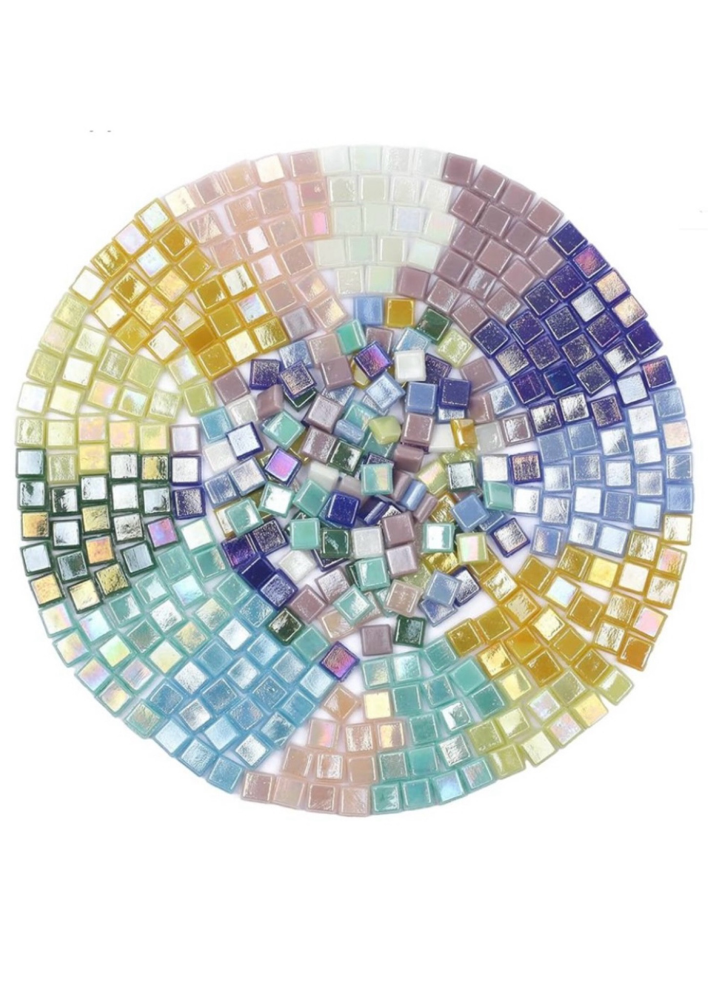 Sharing iridescent, pastel, square glass tile for mosaic art. 🤍 Use them as-is in your mosaic art or cut them into smaller pieces using wheeled glass nippers. 🤍 For mosaic tips, tutorials, inspiration, and so much more please visit my YouTube channel: YouTube.com/julieweilbacher. Follow @julieweilbacher on Instagram for all things mosaic art. mosaic tile - iridescent glass tile - wall tile - wet bar - crafts supplies - mosaic - pastel glass tile 

#LTKHome #LTKFindsUnder50