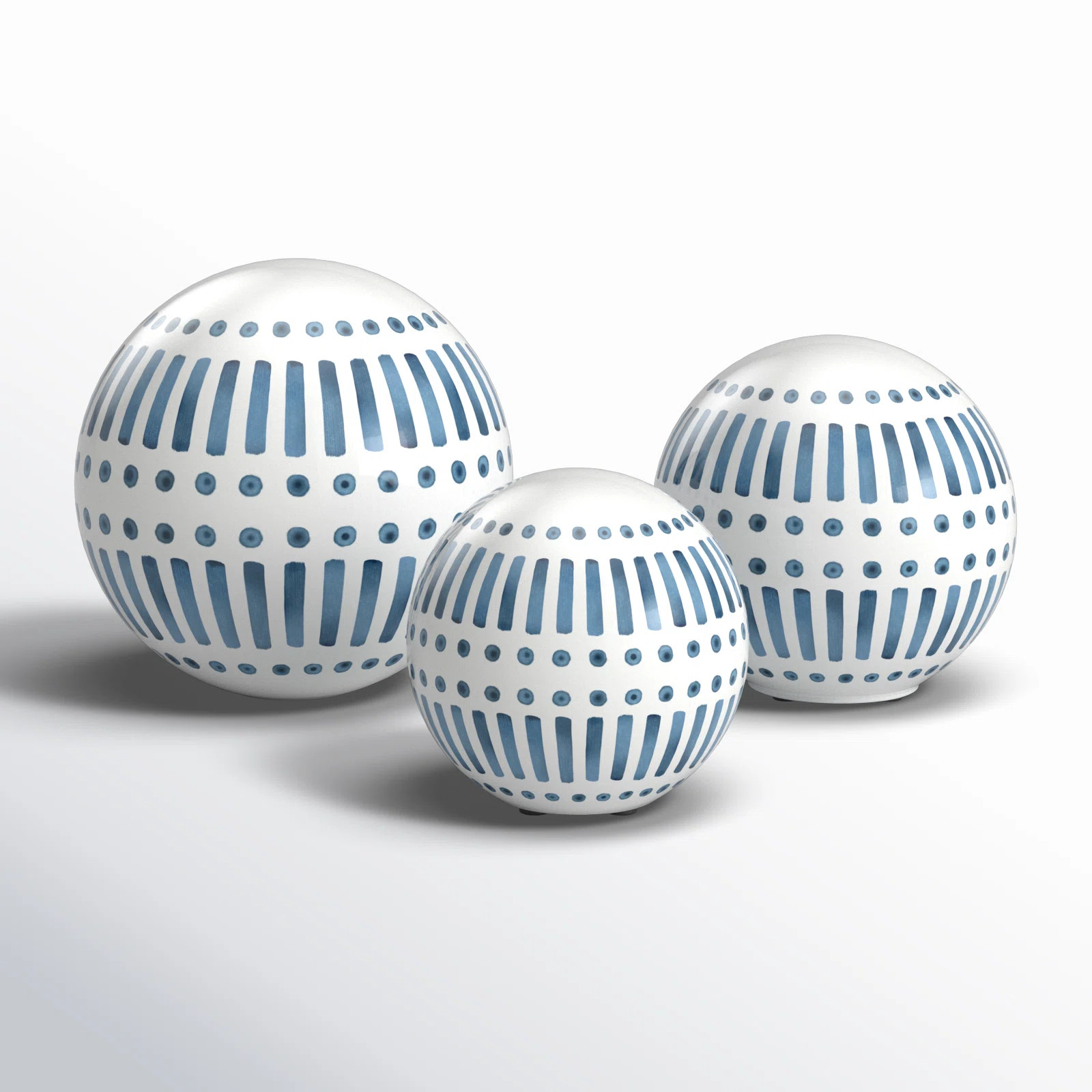 Birch Lane™ Neutral Modern Line Design Decorative Orb Set of 3 & Reviews | Wayfair | Wayfair North America