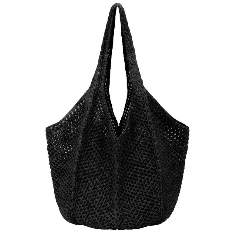 Gocvo Crochet Tote Bag Boho	Bag for Women, Lightweight Summer Beach Tote Travel Vacation Bag (B... | Walmart (US)