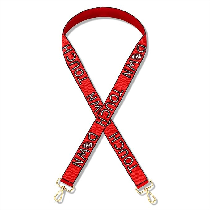 YAHPERN Beaded Purse Straps Game Day Purse Strap Replacement Crossbody Touch Down Purse Strap for... | Amazon (US)