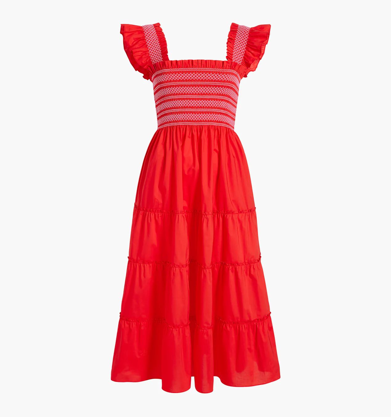 The Ellie Nap Dress - Poppy Red Cotton | Hill House Home