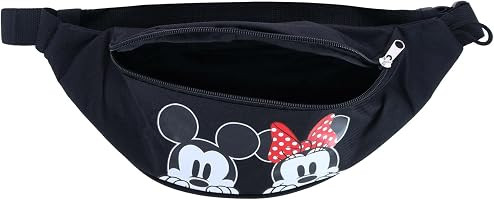 Jerry Leigh Disney Peeking Mickey Mouse and Minnie Mouse Fanny Waist Pack, Black, one size | Amazon (US)