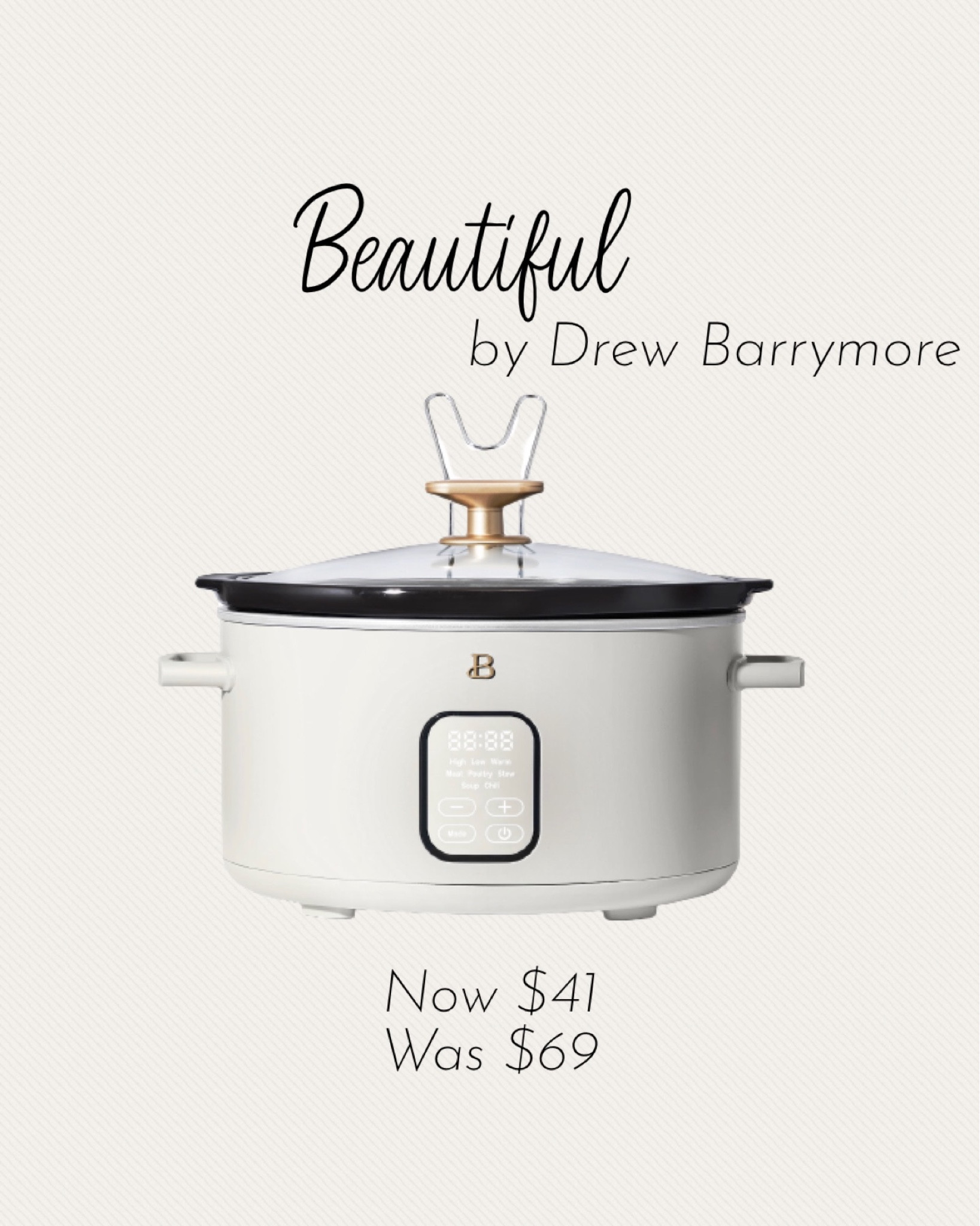 Beautiful Slow Cooker price drop!

White slow cooker, white crockpot, Beautiful by Drew Barrymore, Walmart slow cooker, neutral kitchen appliances, kitchen refresh, programmable slow cooker, Target, Walmart kitchen, Amazon kitchen, deal, sale

#LTKunder50 #LTKhome #LTKsalealert
