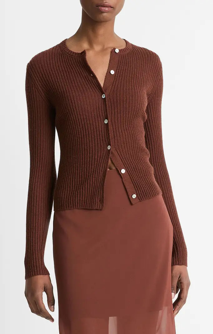Cashmere & Silk Rib Cardigan | Nordstrom Rack