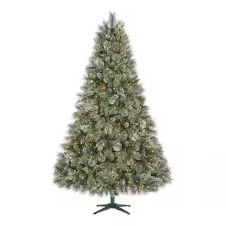 Home Accents Holiday 7.5 ft Sparkling Amelia Pine Christmas Tree TG76M3ACDL19 - The Home Depot | The Home Depot