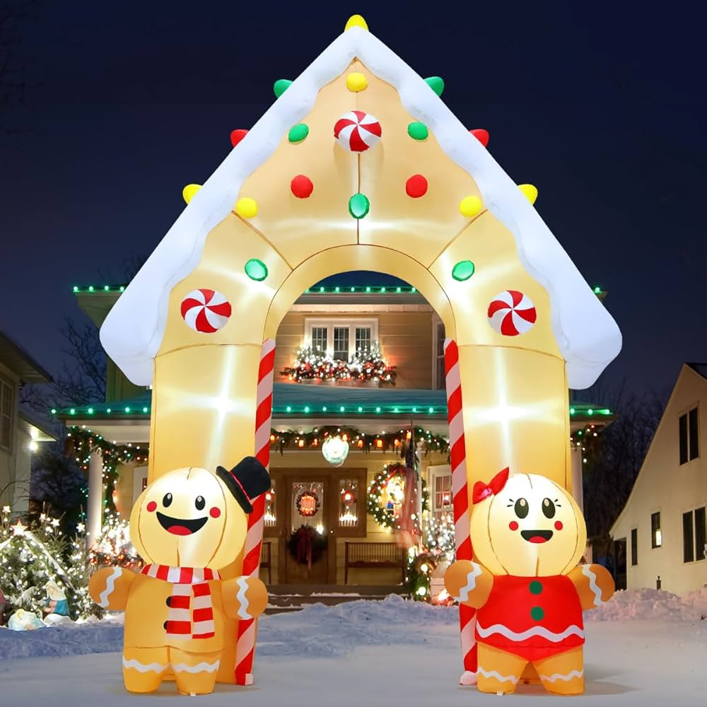GOOSH 11.8 FT Christmas Inflatables Decorations Archway, Gingerbread Inflatable Yard Decorations ... | Amazon (US)