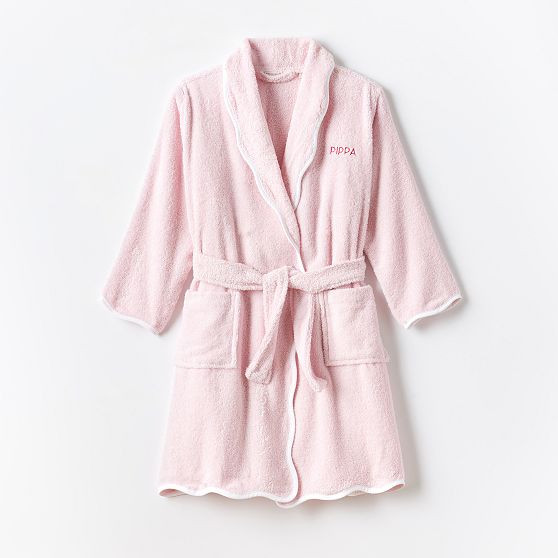 Kids Scalloped Bath Robe | Mark and Graham