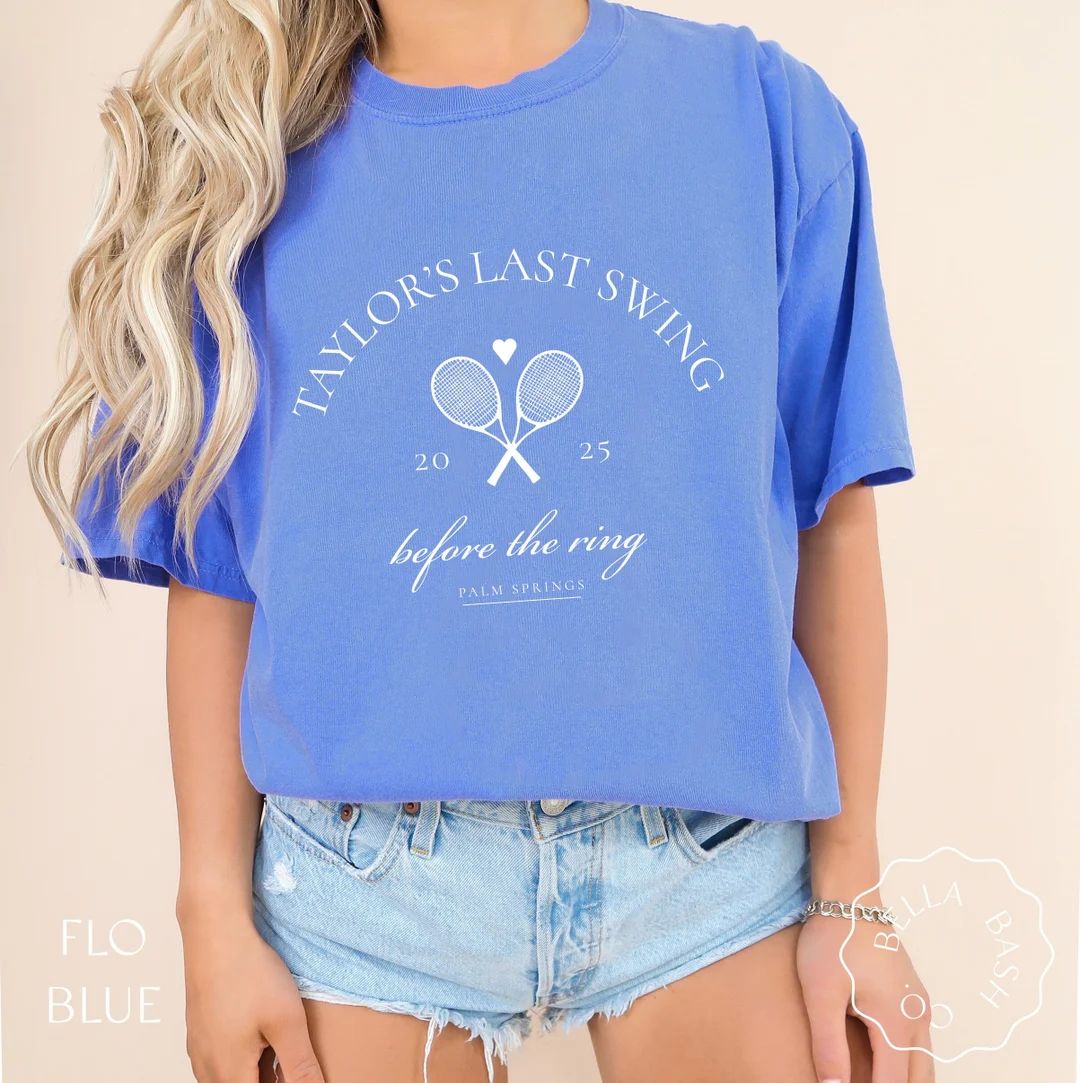 Custom Last Swing Before the Ring Tennis Bachelorette Shirts, Country Club Bachelorette Tee Shirt... | Etsy (US)