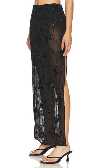 Eloisia Maxi Skirt in Black | Revolve Clothing (Global)