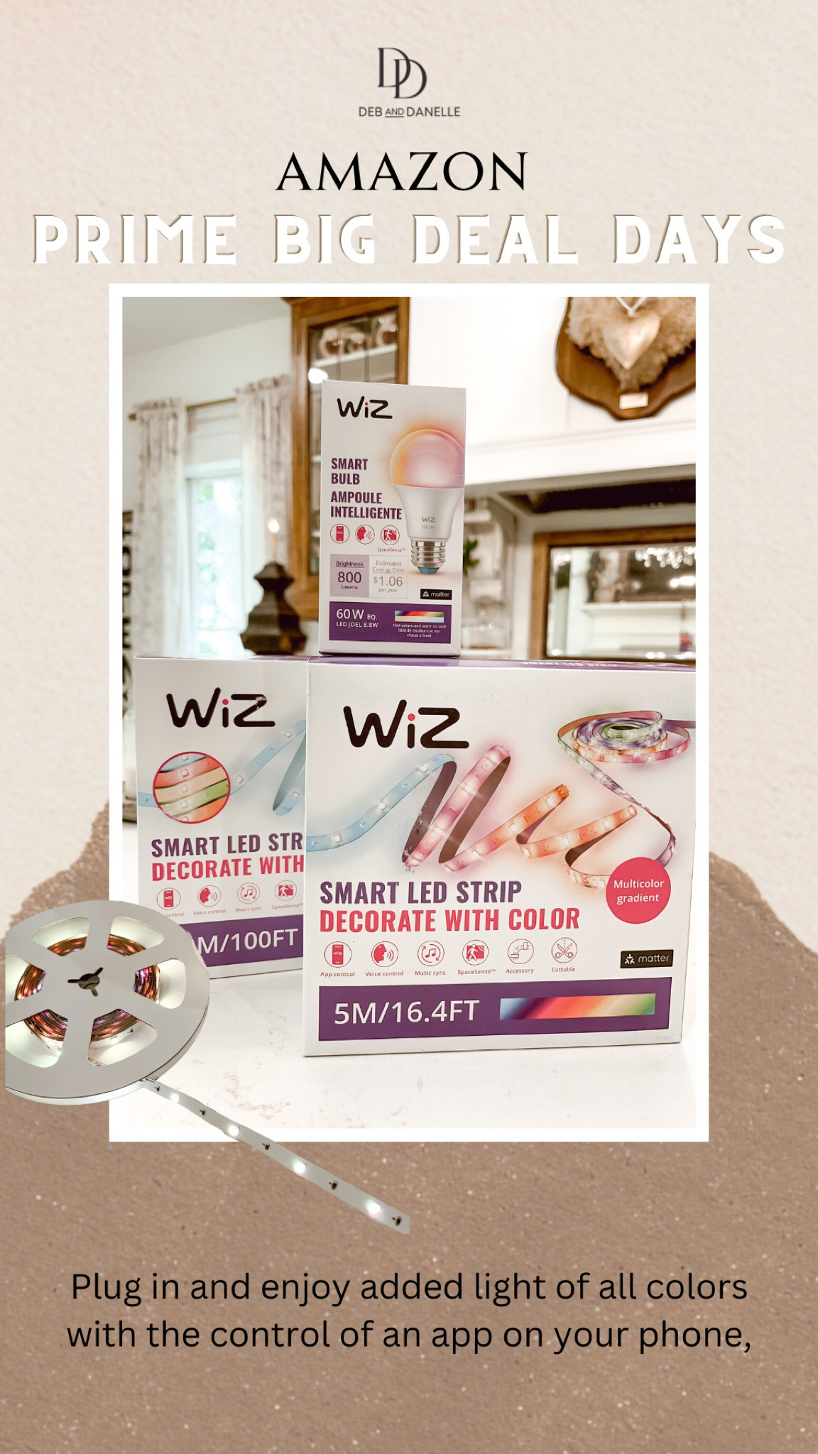 These WIZ smart LED lights are on sale as part of Amazon’s Prime Big Deal Days sale event. Apply these adhesive strip lights under kitchen cabinets, behind your tv, etc. for instant accent lighting that can be controlled from your phone. Or, add this smart bulb to your favorite lamp to make it dimmable and every color imaginable. It is all controlled from an app on your phone and setup took minutes. 

#LTKSaleAlert #LTKHome #LTKxPrimeDay
