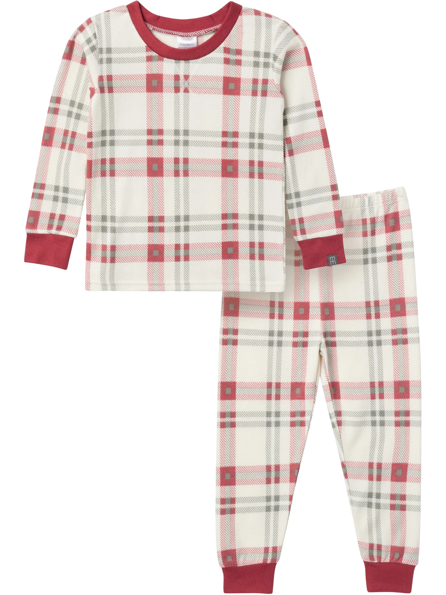 Modern Moments by Gerber Gender Neutral Tight Fitting Christmas Pajama Set, 2-Piece, Sizes 12 Mon... | Walmart (US)