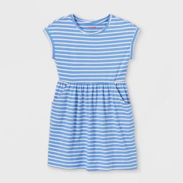 Girls' Printed 100% Cotton Short Sleeve Knit Dress - Cat & Jack™ | Target