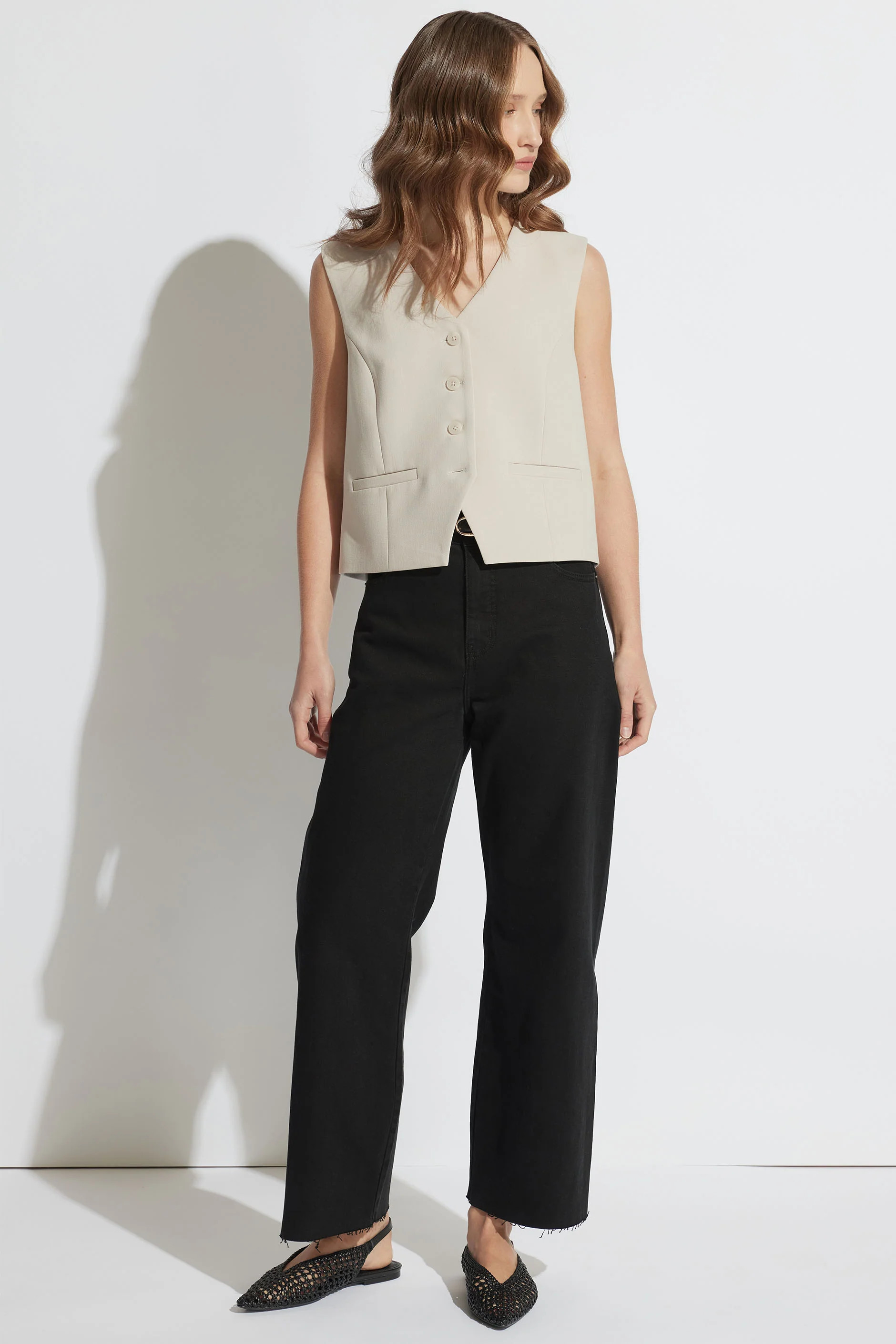 Tahni Wide Leg Jean - Black | DECJUBA | DECJUBA