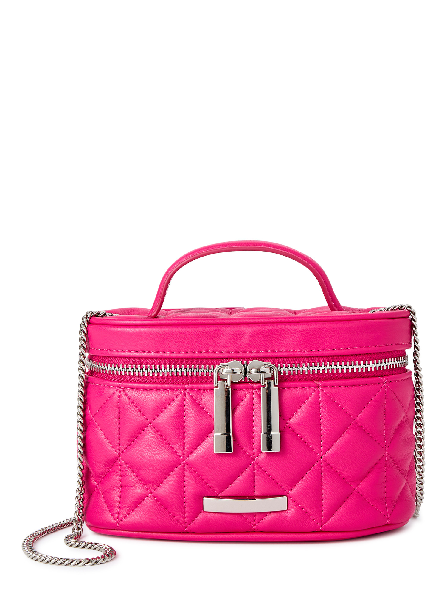 No Boundaries Women's Contemporary Vanity Crossbody Bag, Fuchsia - Walmart.com | Walmart (US)