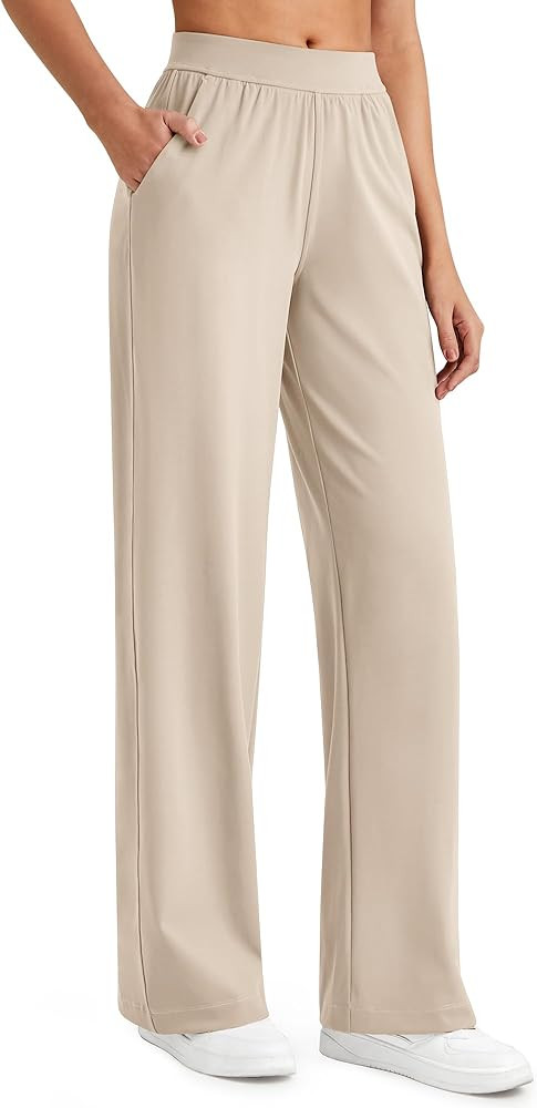 G4Free ShiftReady Women Trousers Yoga Pants with Pockets Wide Leg Stretchy Dress Pant Work Slack ... | Amazon (US)