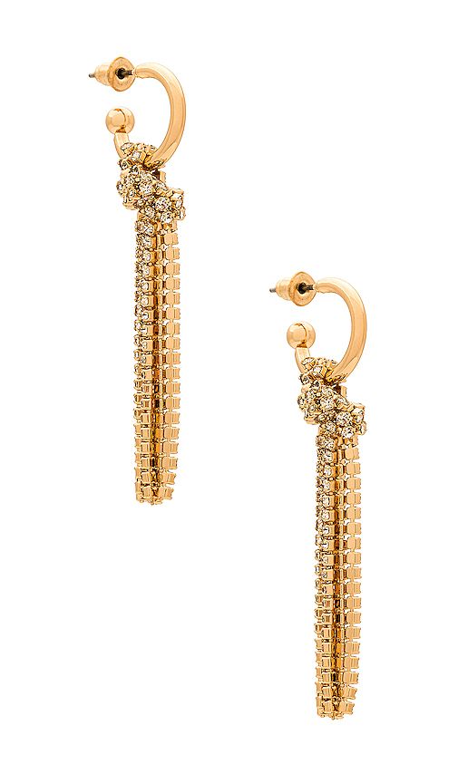 Knotted Glitz Earrings in Gold | Revolve Clothing (Global)