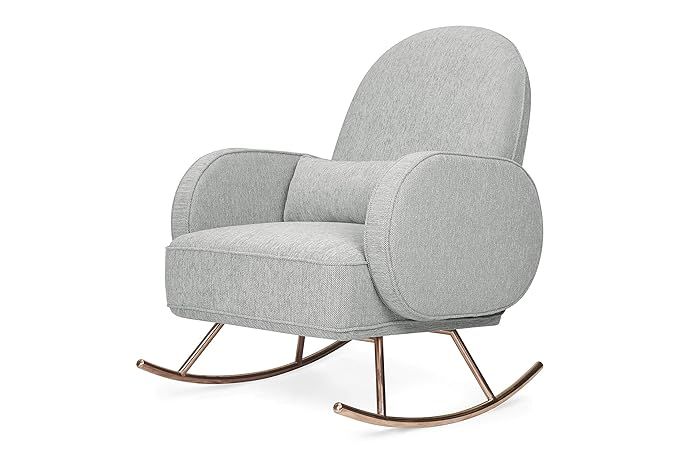 Nursery Works Compass Rocker in Light Gray Weave with Rose Gold Legs, Greenguard Gold and CertiPU... | Amazon (US)