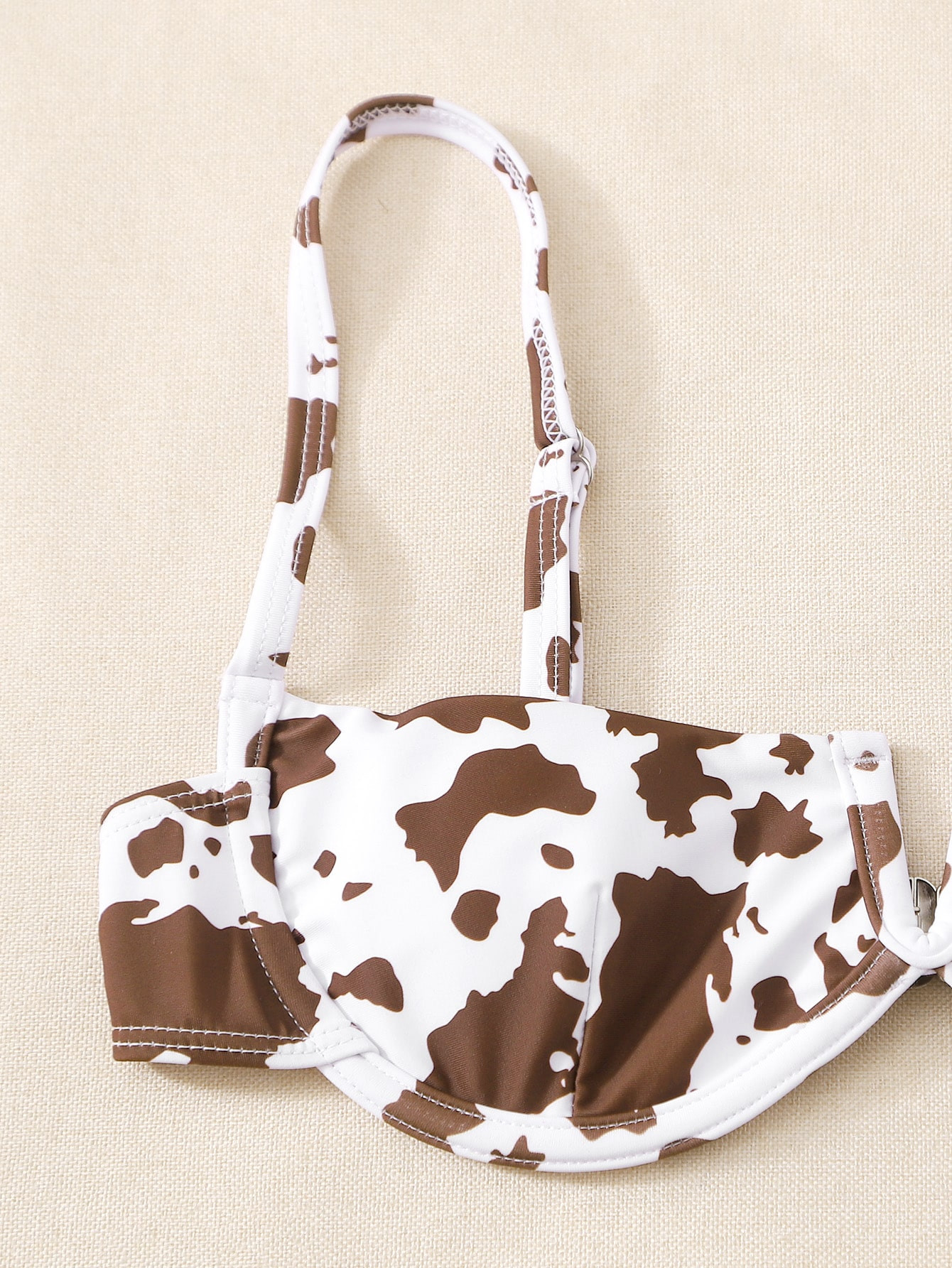 Allover Print V Wired Underwire Bikini Swimsuit | SHEIN