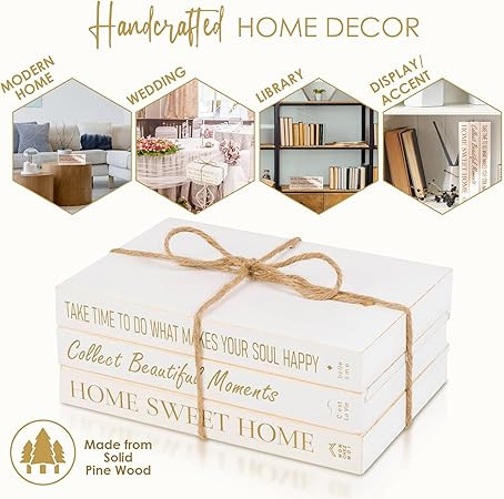 DecoVous Decorative Faux Books Decor for Home Decorations - for Living Room, Office, Fireplace Ma... | Amazon (US)